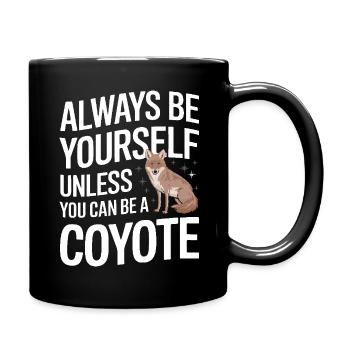 Coyote Animal Funny - Full Colour Mug - black - Right