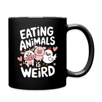 Végétarien Végétalien Végétarien Végétarien - Mug uni - noir - Droite