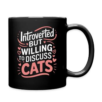 Introvert, antisocial, introvert - Full Colour Mug - black - Right