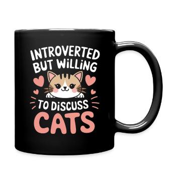 Introvert, antisocial, introvert - Full Colour Mug - black - Right