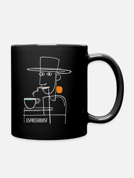 Espressionist - Espresso - Kaffee trinken - Tasse einfarbig - Schwarz