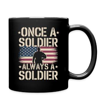 Soldat militaire vétéran - Mug uni - noir - Droite