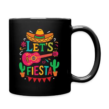 Let’s Fiesta – Bright Mexican Party Style - Full Colour Mug - black - Right