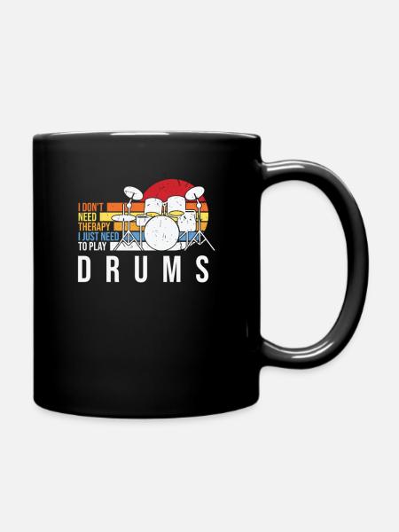 Lustige Geschenkidee für Trommler Musiker - Tasse einfarbig - Schwarz
