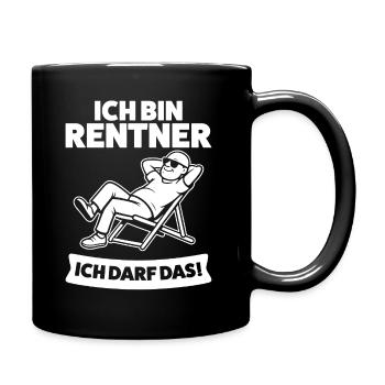 I'm a pensioner - I'm allowed to do that - Full Colour Mug - black - Right