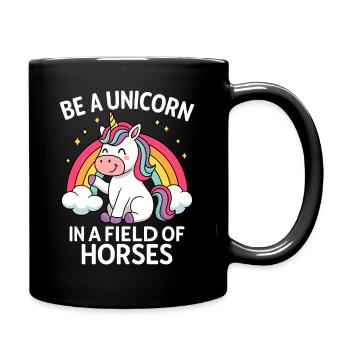 Soyez une licorne dans Rainbow World - Mug uni - noir - Droite