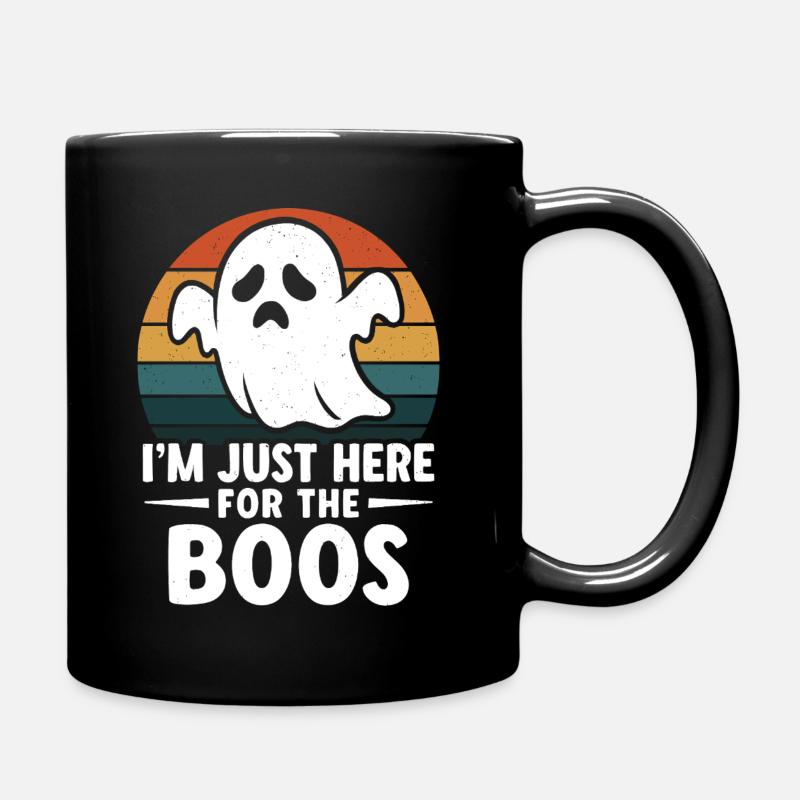 Funny Ghost Design - ici pour les huées - Mug uni - noir