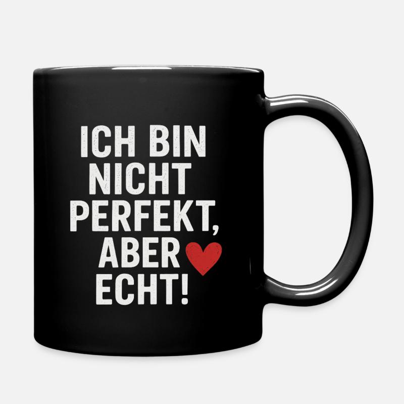 Ich_bin_nicht_perfekt _aber_echt - Mug uni - noir