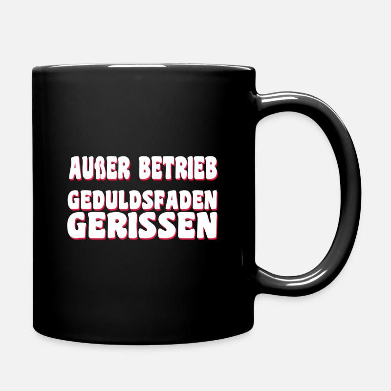 Außer Betrieb - Tasse einfarbig - Schwarz
