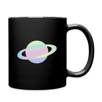 Planet Clipart - Tasse einfarbig - Schwarz - Rechts