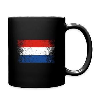 Netherlands Dutch Flag Vintage - Full Colour Mug - black - Right