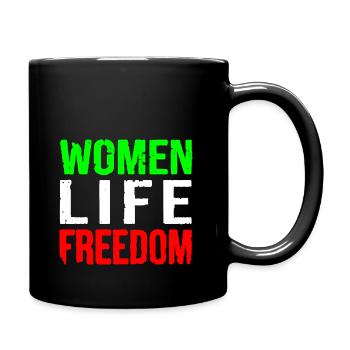 Women life freedom iran - Tasse einfarbig - Schwarz - Rechts
