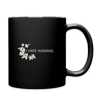 je déteste les humains - Mug uni - noir - Droite