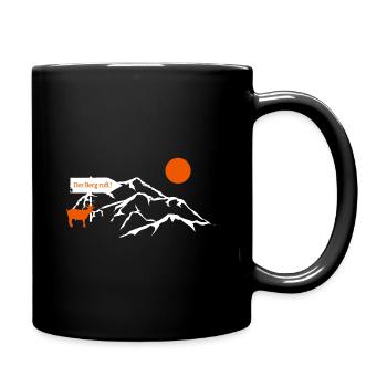 Der Berg ruft! - Tasse einfarbig - Schwarz - Rechts