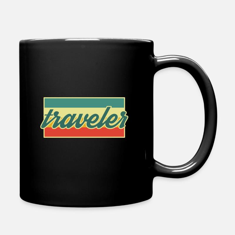 Reisender - Tasse einfarbig - Schwarz