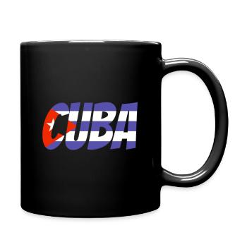 Couleurs des lettres du drapeau cubain - Mug uni - noir - Droite
