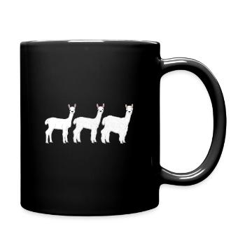 Alpaka Wolle - Tasse einfarbig - Schwarz - Rechts