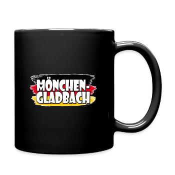 Mönchengladbach Deutschland Flagge - Tasse einfarbig - Schwarz - Rechts