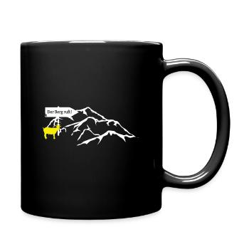 Der Berg ruft! - Tasse einfarbig - Schwarz - Rechts