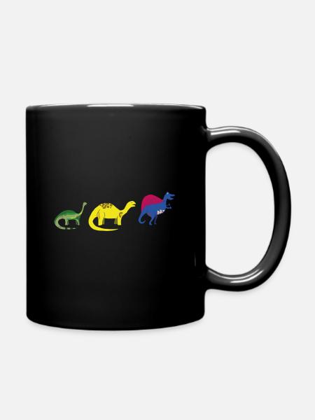 Trois dinosaures Coloré. - Mug uni - noir