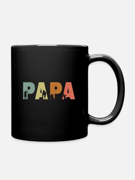 Papa Angler Idée cadeau Fête des pères - Mug uni - noir