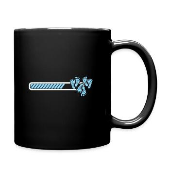 Triplet woman charges pregnancy baby pregnant - Full Colour Mug - black - Right