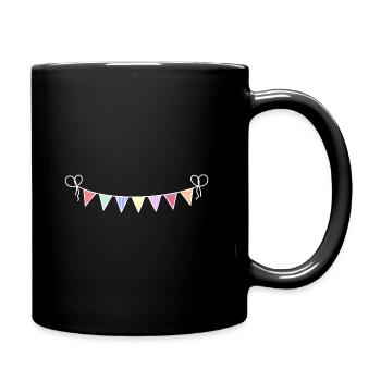 Drapeaux drapeaux girlande fête décoration anniversaire - Mug uni - noir - Droite