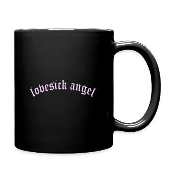 Lovesick Angel Nu Goth Soft Grunge Aesthetic Egirl - Full Colour Mug - black - Right