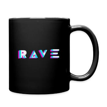 Rave Festival Techno Geschenk - Tasse einfarbig - Schwarz - Rechts