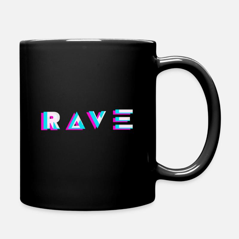 Rave Festival Techno Gift - Full Colour Mug - black