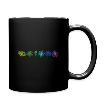 fleurs - Mug uni - noir - Droite