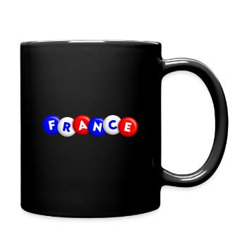 Farben der FRANZÖSISCHEN Flagge - Tasse einfarbig - Schwarz - Rechts