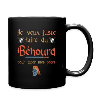 Cadeau drôle béhourd pote baston marrant - Mug uni - noir - Droite