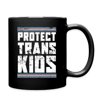 Protect Trans Kids LGBT Transgender - Full Colour Mug - black - Right