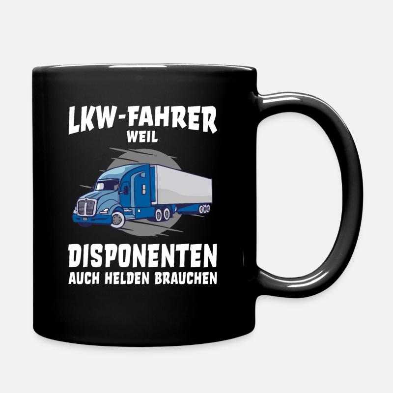 LKW-Fahrer Disponenten Trucker Fernfahrer LKWs - Tasse einfarbig - Schwarz