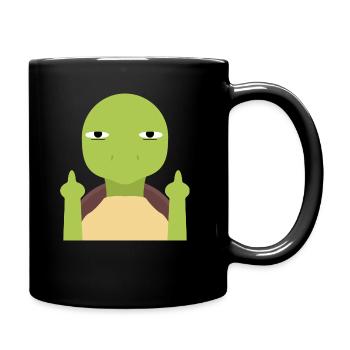 Middle finger - Full Colour Mug - black - Right