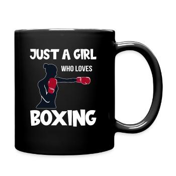 Juste une fille qui aime boxer boxe boxe en disant - Mug uni - noir - Droite