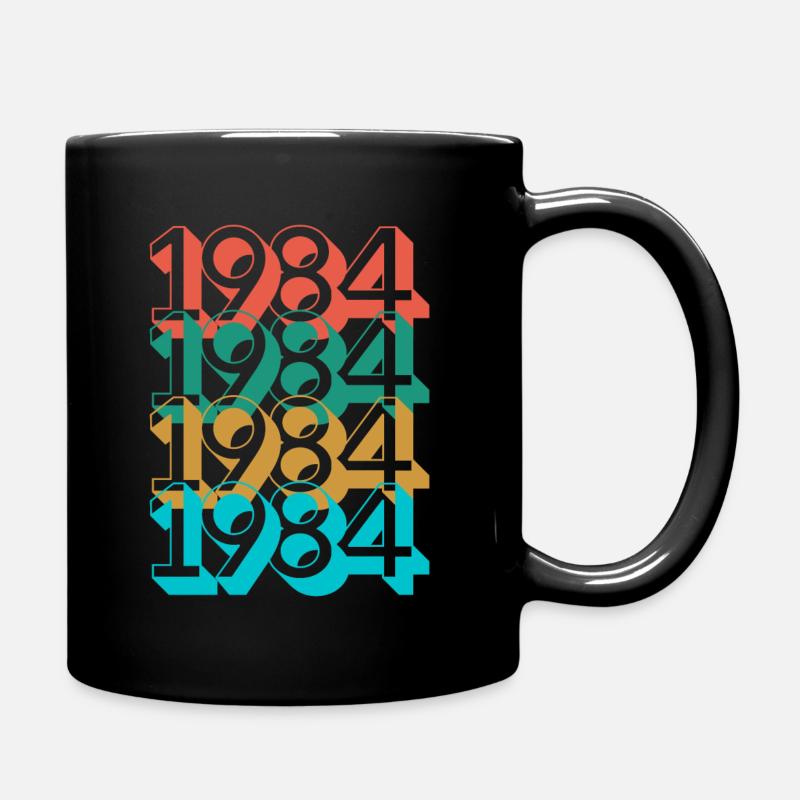 Geburtstag 1984 Retro 1984 geboren Jahr 1984 - Tasse einfarbig - Schwarz