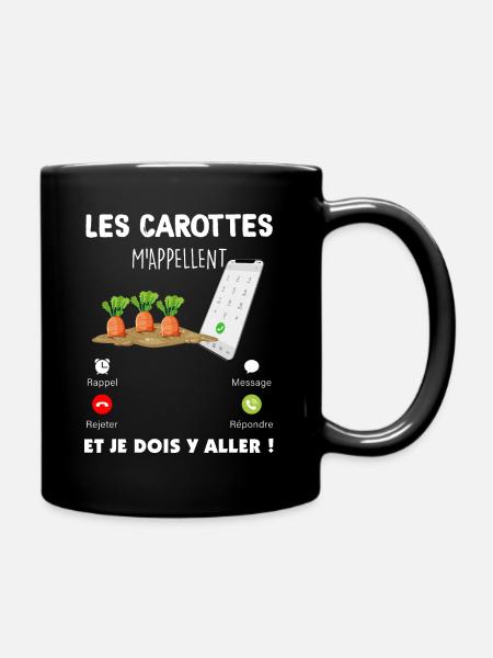 Jardinage humour jardinier carotte - Mug uni - noir