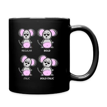 Graphic Designer Mouse - Typography Explanation - Full Colour Mug - black - Right