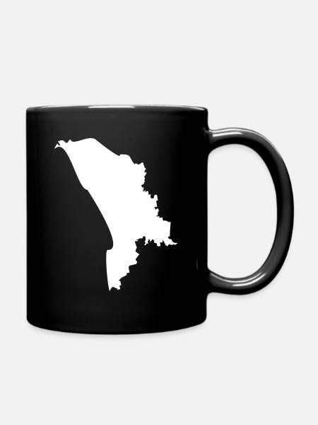 Moldawien Landkarte Flagge - Tasse einfarbig - Schwarz