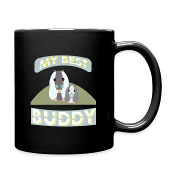 My best Buddy, Hamster, Freundschaft Mensch & Tier - Tasse einfarbig - Schwarz - Rechts