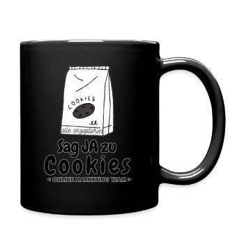Cookies Akzeptieren - Tasse einfarbig - Schwarz - Rechts