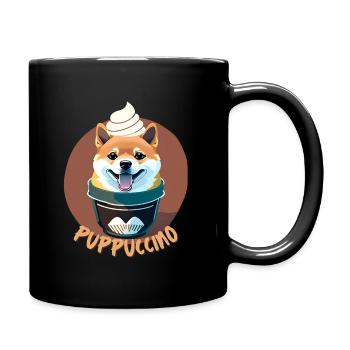 Coffee Dog Puppuccino T-Shirt - Mug uni - noir - Droite