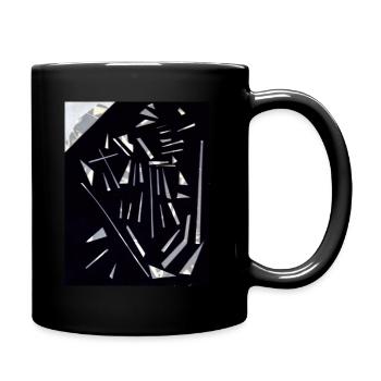 collage - künstlerisches Bild - Tasse einfarbig - Schwarz - Rechts