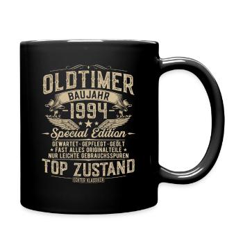 Oldtimer 1994 Jahrgang geboren Geburtstag Geschenk - Tasse einfarbig - Schwarz - Rechts