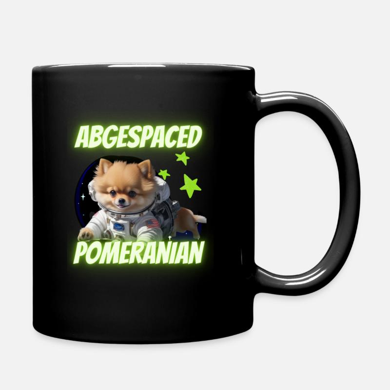 Pomeranian als Astronaut - abgespaced Shirts - Tasse einfarbig - Schwarz
