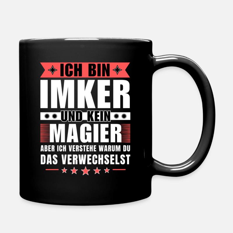 Ich bin Imker und kein Magier - Tasse einfarbig - Schwarz
