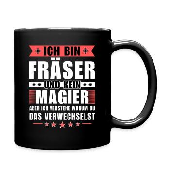 Ich bin Fräser und kein Magier - Tasse einfarbig - Schwarz - Rechts