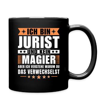 Ich bin Jurist und kein Magier - Tasse einfarbig - Schwarz - Rechts